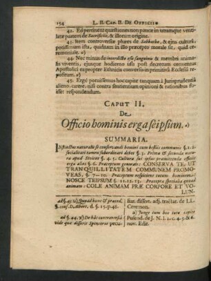 Caput II. De Officio hominis erga seipsum.