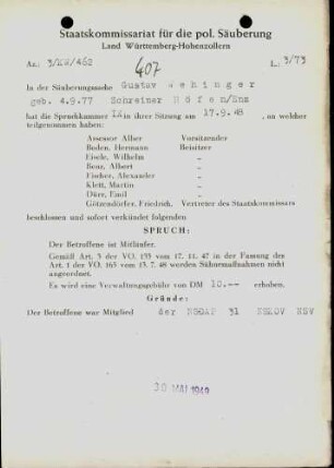 Wehinger, Gustav