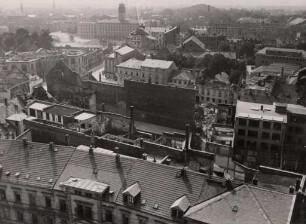 Zerstörungen Zweiter Weltkrieg. Erbprinzenstraße/Rondellplatz/Karl-Friedrich-Straße