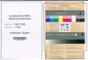 Entnazifizierung Robert Inderhees , geb. 12.07.1890 (Textilkaufmann)