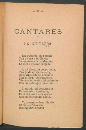 Cantares : La guitarra