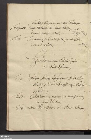 Hierüber noch an Kupferstichen und Land Charten [Nr. 252-265]
