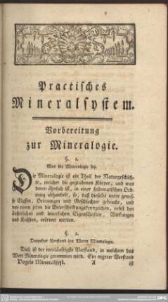 Vorbereitung zur Mineralogie