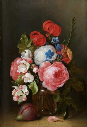Stillleben mit Vase und Blumen