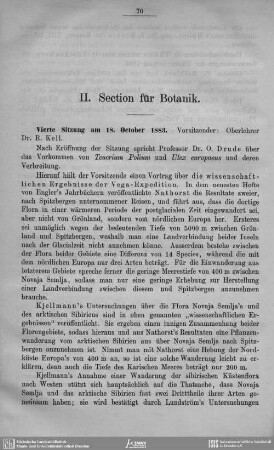 II. Section für Botanik