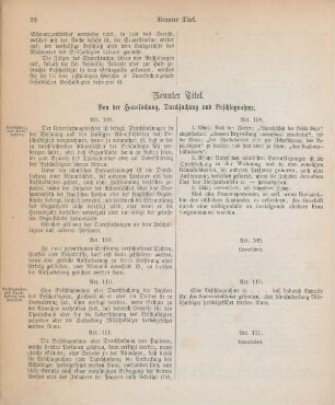 Neunter Titel. Von der Haussuchung, Durchsuchung und Beschlagnahme