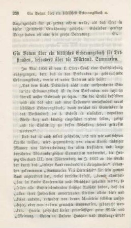 238-252 Ein Votum über ein kirchliches Erbauungsbuch für Betstunden, besonders über die Württembergischen Summarien