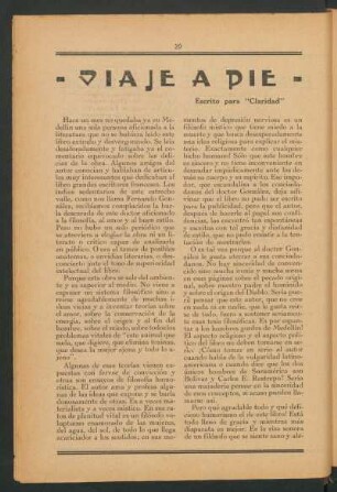 Viaje a pie