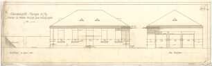 Billing, Hermann; Singen; Krankenhaus - Leichenhaus, Vorderfassade (Ansicht); Seitenfassade (Ansicht)