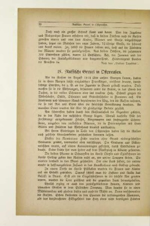 15. Russische Greuel in Ostpreußen