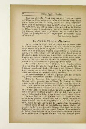 15. Russische Greuel in Ostpreußen
