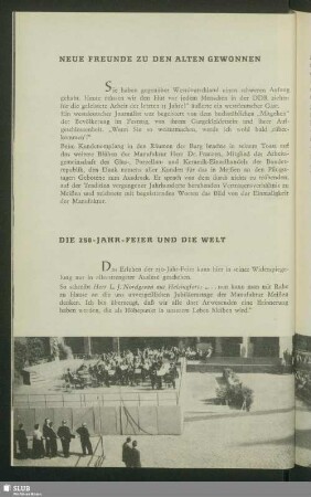 Die 250-Jahr-Feier Und Die Welt