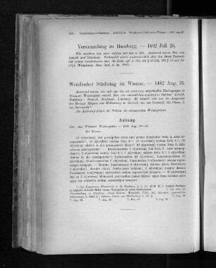 Wendischer Städtetag zu Wismar. - 1482 Aug. 13.