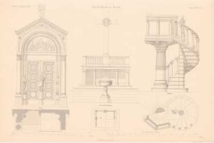 Zionskirche, Berlin: Details (aus: Atlas zur Zeitschrift für Bauwesen, hrsg. v. G. Erbkam, Jg. 23, 1873)