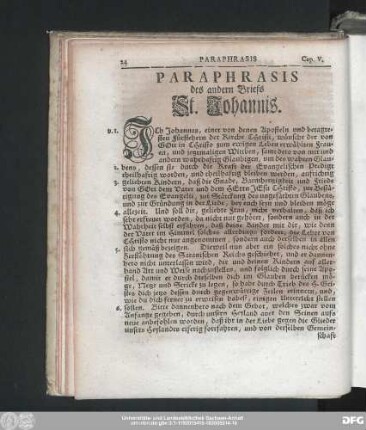 Paraphrasis des andern Briefs St. Joahnnis.