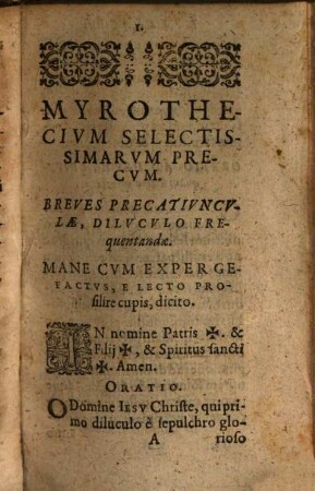 Myrothecium id est Conclave devotarum Precum ac Meditationu[m] super Evangeliis totius anni : seu preces et meditationes sup. Evangelia