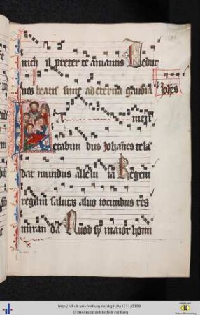 Letabundus Johannes te laudat mundus.