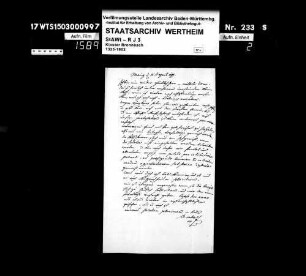 Korrespondenzen des Abts Heinrich Göbhardt