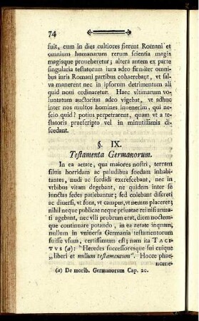 §. IX. Testamenta Germanorum.
