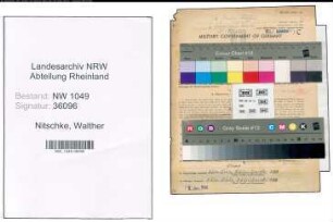 Entnazifizierung Walther Nitschke , geb. 04.10.1906 (Monteur)