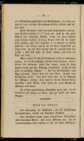 Ueber den Dünger