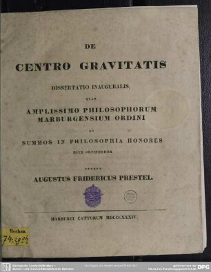 De centro gravitatis