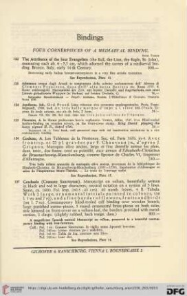 Bindings (No. 122 - 134)