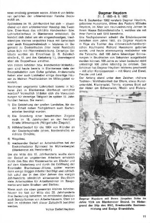 Dagmar Heydorn : 21.3.1883 - 8.9.1982
