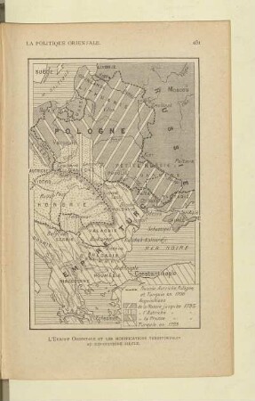 L'Europe orientale et les modifications territoriales au dixhuitième siècle
