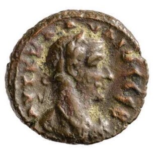 Münze, Tetradrachme, (Geißen); 268 n. Chr. (SNG)