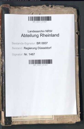 Beschäftigung der Gefangenen im Arresthaus zu Kleve Band 1