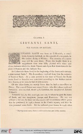 Chapter I: Giovanni Santi, the father of Raphael