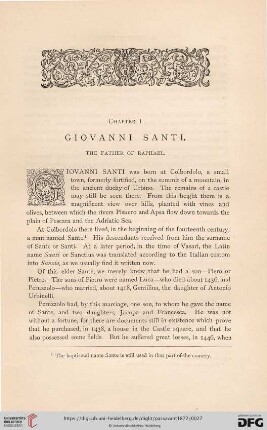 Chapter I: Giovanni Santi, the father of Raphael