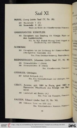 Saal XI (Nr. 301 - 327)