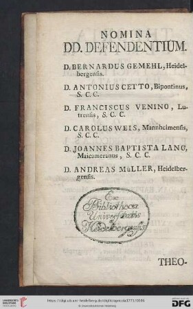 Nomina DD. defendentium
