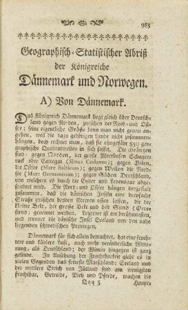 Geographisch-Statistischer Abriß der Königreiche Dännemark und Norwegen.