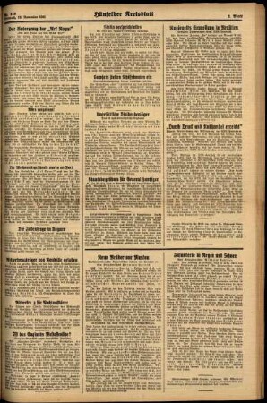 Zweite Ausgabe vom Mittwoch, den 19. November 1941.