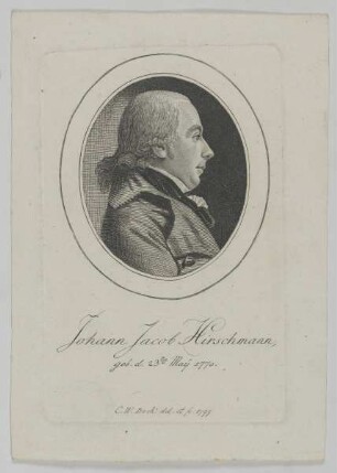 Bildnis des Johann Jacob Hirschmann