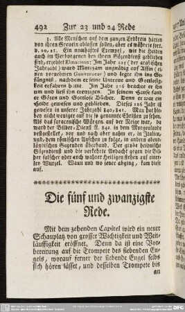 Die fünf und zwanzigste Rede