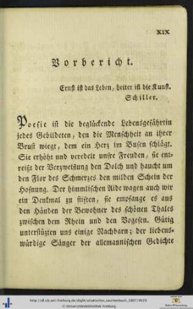 Vorbericht.