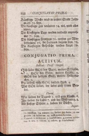 Conjugatio prima.