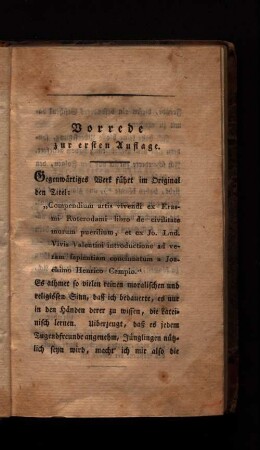 Vorrede zur ersten Auflage.