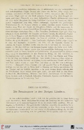 Drittes Kapitel: Die Renaissance in den übrigen Ländern