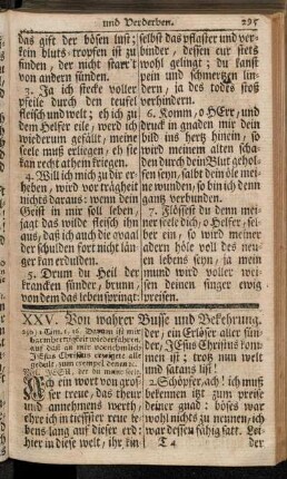 XXV. Von wahrer Busse und Bekehrung.