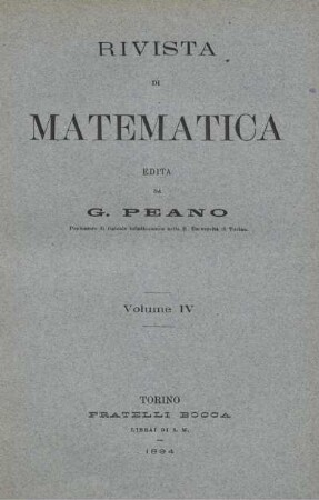 4: Rivista di matematica