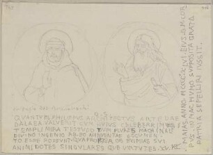 Medaillons am Rahmen der Madonna zu Santa Maria Novella zu Florenz von Cimabue