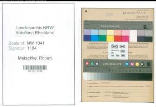 Entnazifizierung Robert Matschke , geb. 11.04.1887 (Metzger)