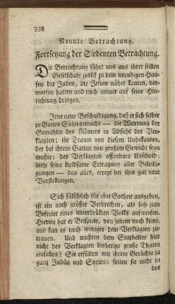 Neunte Betrachtung. Fortsetzung der Siebenten Betrachtung.