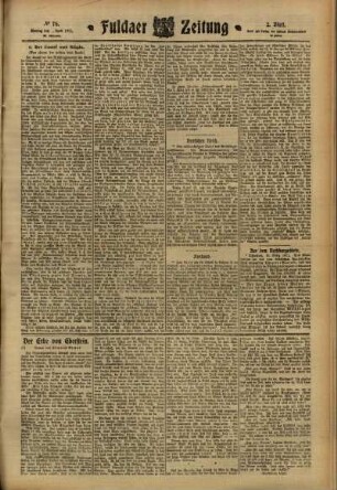 Zweite Ausgabe vom Montag, den 03. April 1911.