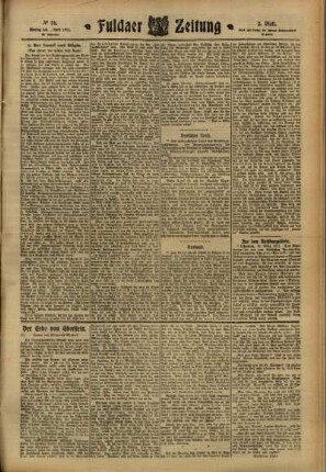 Zweite Ausgabe vom Montag, den 03. April 1911.